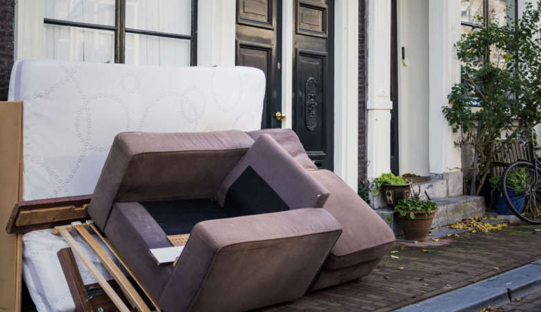 Rubbish dumped outside neighbours home